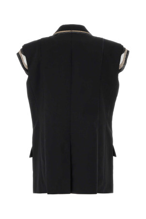 Black polyester blend vest SACAI (2507942)