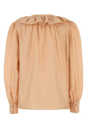 Рубашка из персикового атласа CHLOE (25UHT67489) CHLOÉ Рубашка из персикового атласа CHLOE (25UHT67489) CHLOÉ
