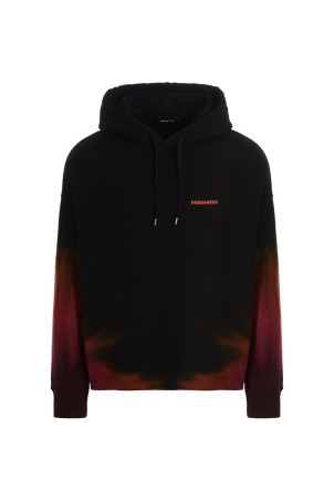 Толстовка с капюшоном D2 Flame, черная DSQUARED2 (S74GU0668S25030962A)