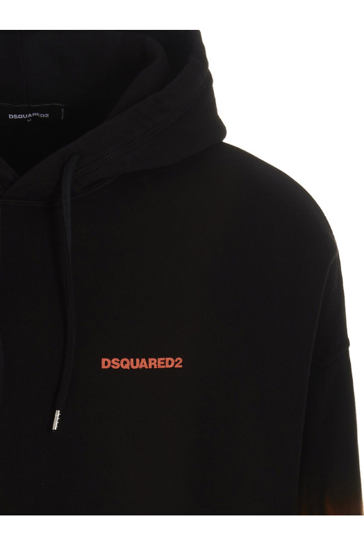 Толстовка з капюшоном D2 Flame, чорна DSQUARED2 (S74GU0668S25030962A)
