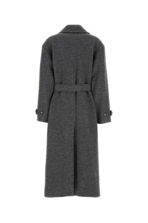 Серый шерстяной пальто A.P.C. (WVBEHF01557)