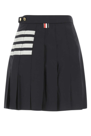 Navy blue wool mini skirt Black THOM BROWNE (FGC402V06146) Navy blue wool mini skirt Black THOM BROWNE (FGC402V06146)
