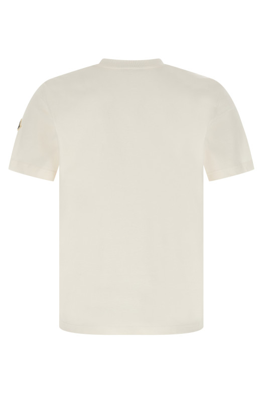 Футболка з триколірним логотипом Біла MONCLER K20918C0005689AUG034