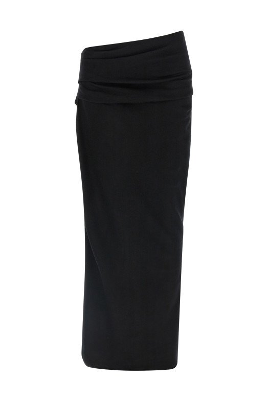 Эластичная шерстяная юбка Черный ESWW257022BL Эластичная шерстяная юбка Черный ESWW257022BL