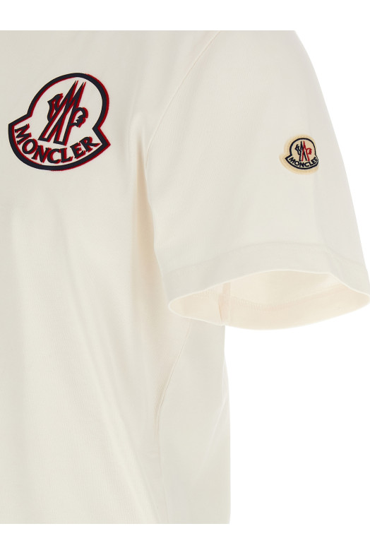 Футболка с логотипом, белая MONCLER K20918C0005789AZ9034 Футболка с логотипом, белая MONCLER K20918C0005789AZ9034
