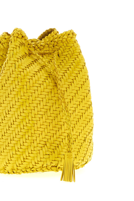 Сумка-відро «Pompom Double Jump» Жовта 8838DGW5MATYELLOW Сумка-відро «Pompom Double Jump» Жовта 8838DGW5MATYELLOW