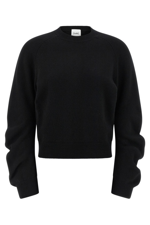 Свитер с изогнутыми рукавами Черный NUDE 1101W2553609