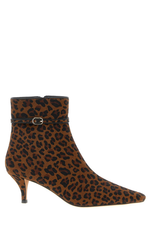 Animal print ankle boots Brown