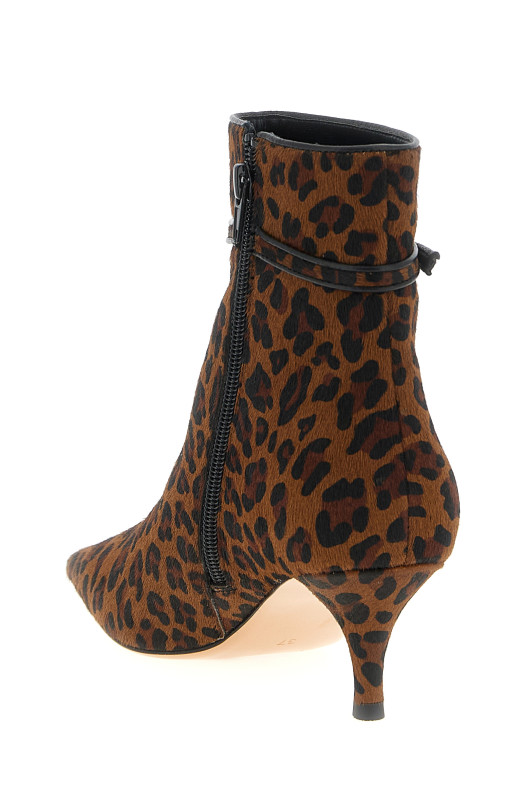 Animal print ankle boots Brown