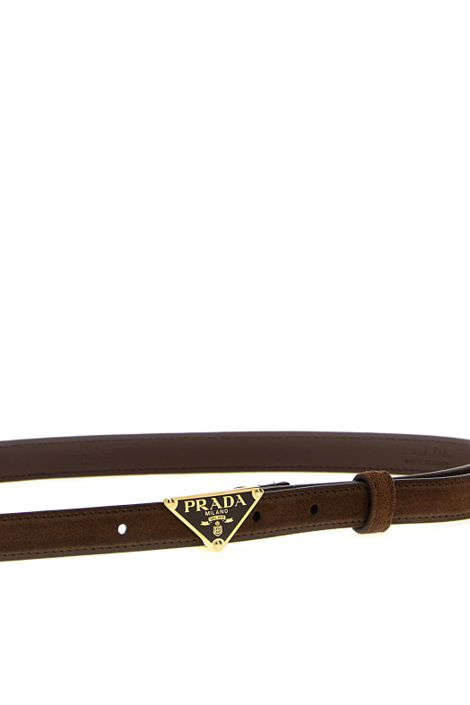 Замшевий ремінь коричневий PRADA 1CC621054F0324 Замшевий ремінь коричневий PRADA 1CC621054F0324