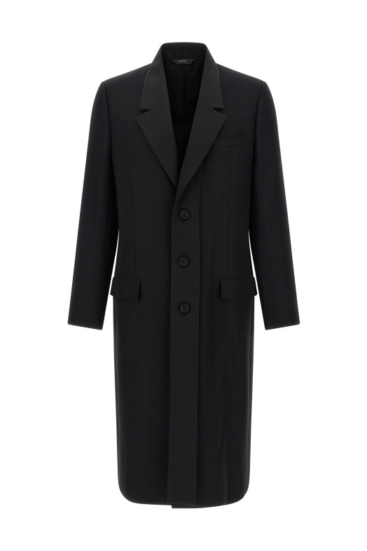 Crepe wool coat Black Crepe wool coat Black