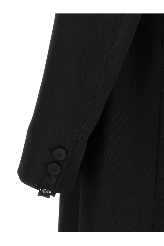 Crepe wool coat Black Crepe wool coat Black