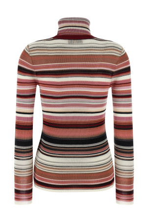 Смугастий светр з високим коміром Рожевий MISSONI DS25WN2RBK01FUSM9WG Смугастий светр з високим коміром Рожевий MISSONI DS25WN2RBK01FUSM9WG