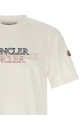 Флокована футболка з логотипом Біла MONCLER K20918C0005589AZ9034