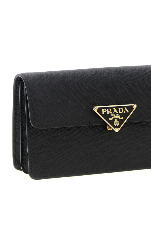 Міні-сумка через плече Saffiano Чорна PRADA 1BD386VOTONZVF0002