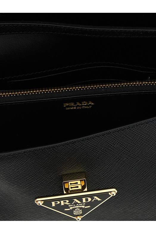 Міні-сумка через плече Saffiano Чорна PRADA 1BD386VOTONZVF0002