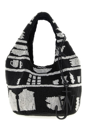 Мини-сумка для покупок «Beaded» Черно-серая HB0744FA0470901 Мини-сумка для покупок «Beaded» Черно-серая HB0744FA0470901