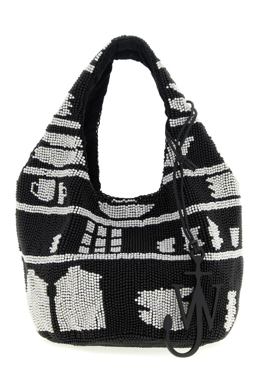 Мини-сумка для покупок «Beaded» Черно-серая HB0744FA0470901 Мини-сумка для покупок «Beaded» Черно-серая HB0744FA0470901