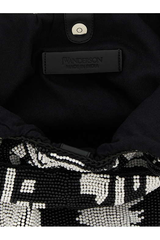 Мини-сумка для покупок «Beaded» Черно-серая HB0744FA0470901 Мини-сумка для покупок «Beaded» Черно-серая HB0744FA0470901