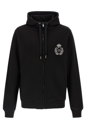 Худі з гербовою нашивкою Чорний DOLCE & GABBANA G9BGDZG7PJ7N0000 Худі з гербовою нашивкою Чорний DOLCE & GABBANA G9BGDZG7PJ7N0000