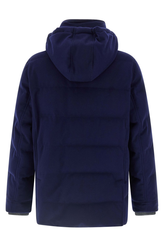 Flannel down jacket Blue