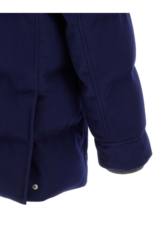 Flannel down jacket Blue