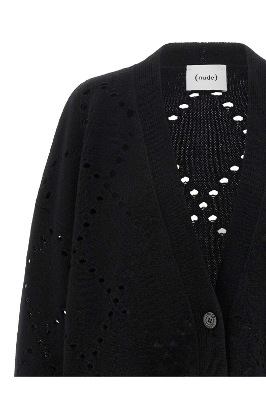 Кардиган с вырезом Argyle Черный NUDE 1101W2554009
