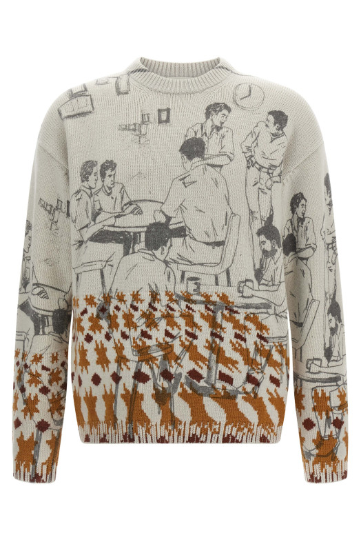 Jacquard pattern sweater Gray Jacquard pattern sweater Gray