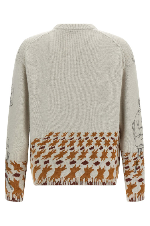 Jacquard pattern sweater Gray Jacquard pattern sweater Gray