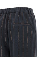 'Dazzling Chalk Stripe Embroidery' joggers Gray 'Dazzling Chalk Stripe Embroidery' joggers Gray