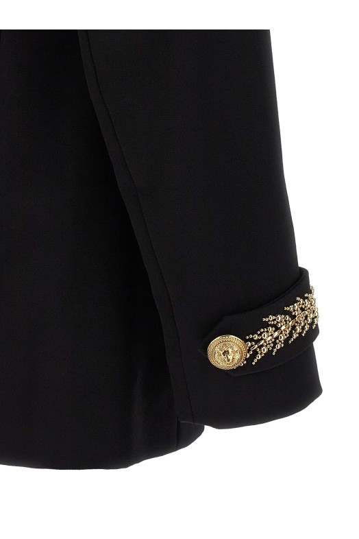 Блейзер з вишивкою у вигляді листя Чорний BALMAIN FH1SM176PD09EAD Блейзер з вишивкою у вигляді листя Чорний BALMAIN FH1SM176PD09EAD