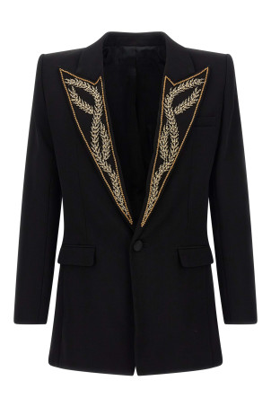 Блейзер з вишивкою у вигляді листя Чорний BALMAIN FH1SE286PD09EAD Блейзер з вишивкою у вигляді листя Чорний BALMAIN FH1SE286PD09EAD