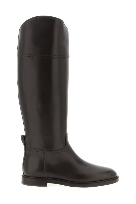 Leather boots Monile Brown