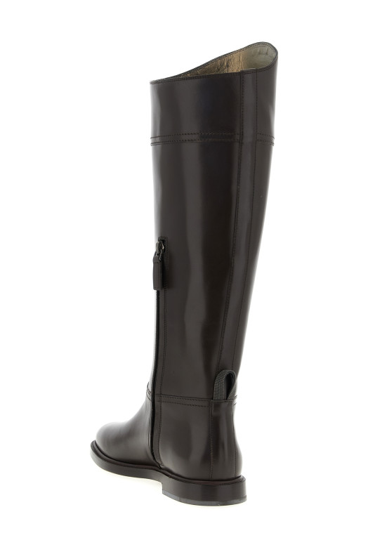 Leather boots Monile Brown