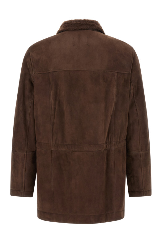 Парка модель куртка из овчины Коричневая BRUNELLO CUCINELLI MPSTR2056C4255