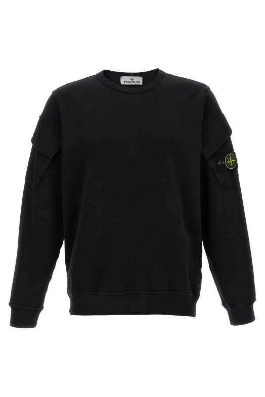 Світшот з логотипом Чорний STONE ISLAND K2S156100008S0A20V0029