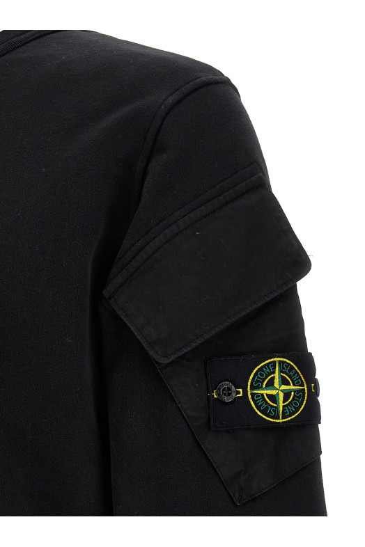 Світшот з логотипом Чорний STONE ISLAND K2S156100008S0A20V0029