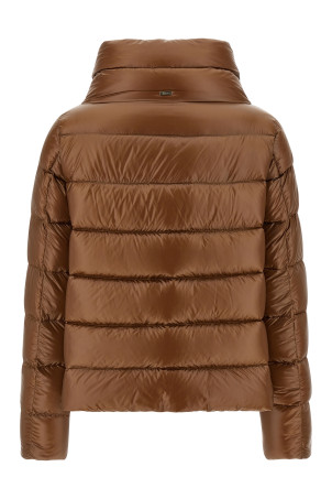 Monogram down jacket Brown