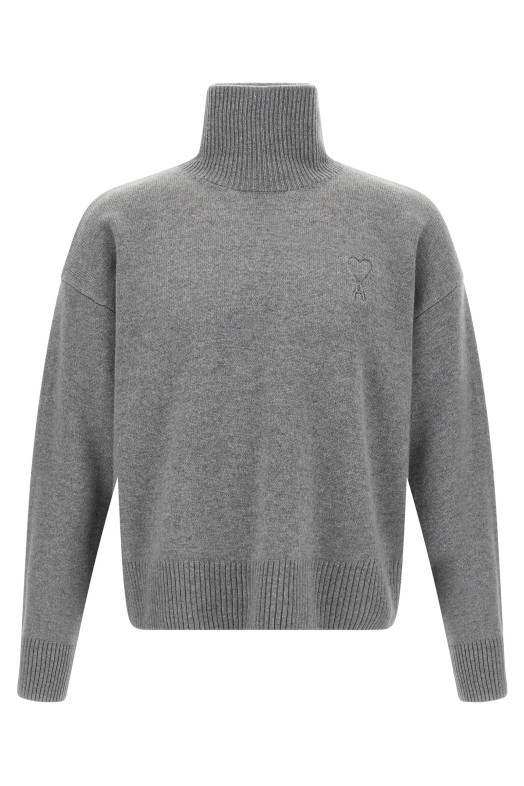 Свитер с логотипом Puff Серый AMI PARIS UKS821KN0071050