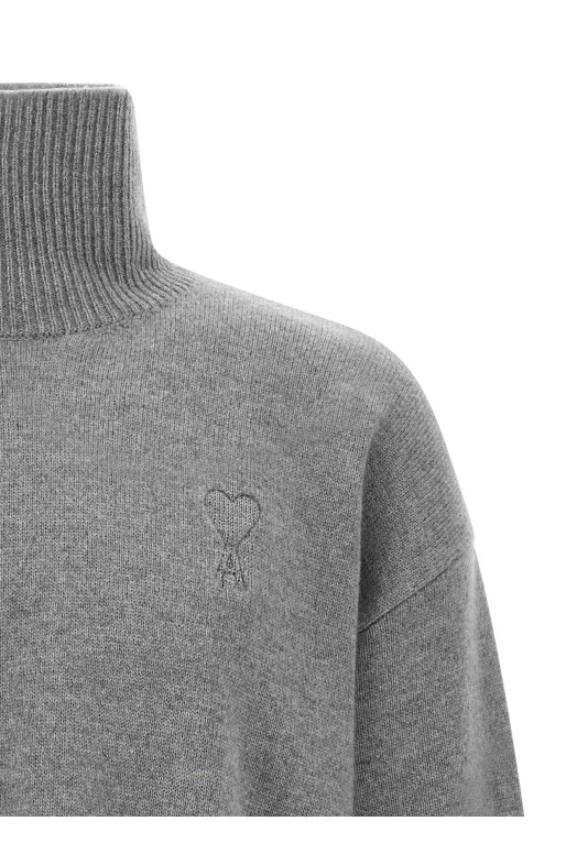 Свитер с логотипом Puff Серый AMI PARIS UKS821KN0071050