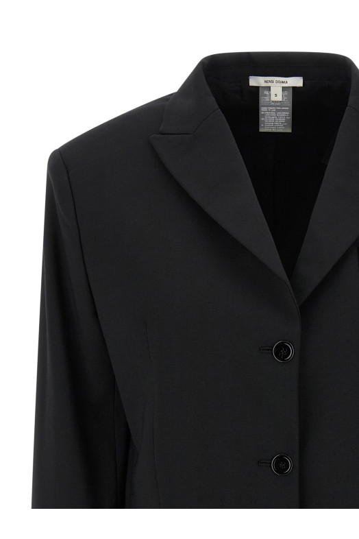 Поясной пиджак Черный NENSI DOJAKA NDSS25JKT030BLACK Поясной пиджак Черный NENSI DOJAKA NDSS25JKT030BLACK