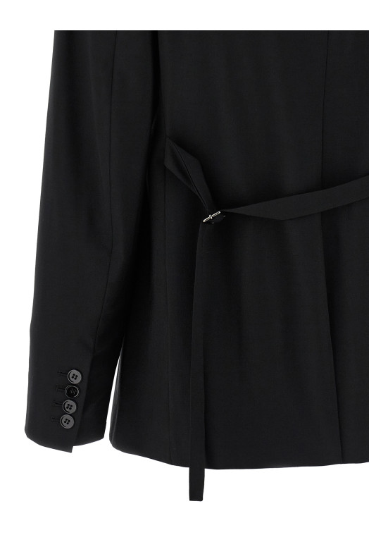 Поясной пиджак Черный NENSI DOJAKA NDSS25JKT030BLACK Поясной пиджак Черный NENSI DOJAKA NDSS25JKT030BLACK