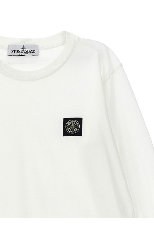 Футболка з логотипом Біла STONE ISLAND JUNIOR K2S162100003S0047V0099 Футболка з логотипом Біла STONE ISLAND JUNIOR K2S162100003S0047V0099