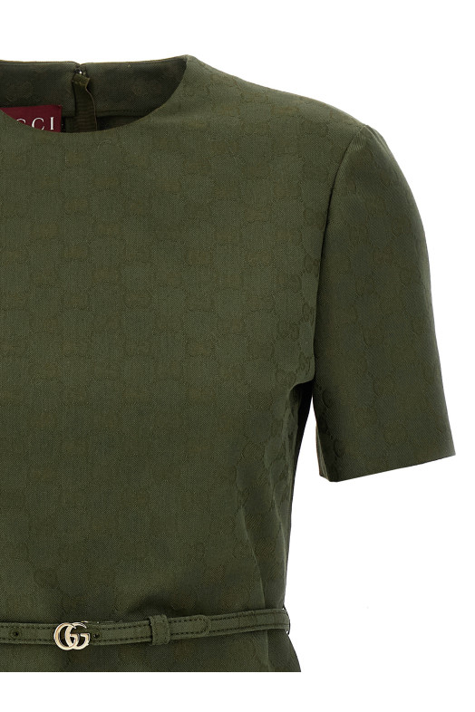 Бавовняна сукня GG Зелена GUCCI 836198Z8B2V3602