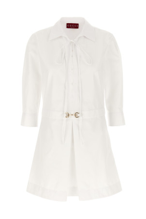 Платье-рубашка Morsetto Белое GUCCI 832066Z8B119000 Платье-рубашка Morsetto Белое GUCCI 832066Z8B119000