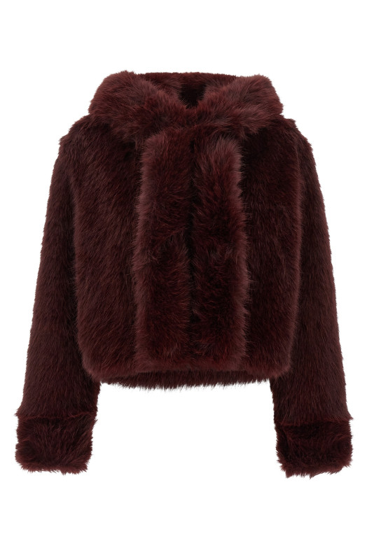 Укорочений екохутро бордо SCARLETBORDEAUX