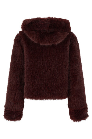 Cropped eco fur Bordeaux Cropped eco fur Bordeaux