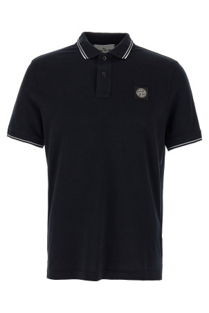 Поло з логотипом, синє STONE ISLAND K2S152200007S0018V0020