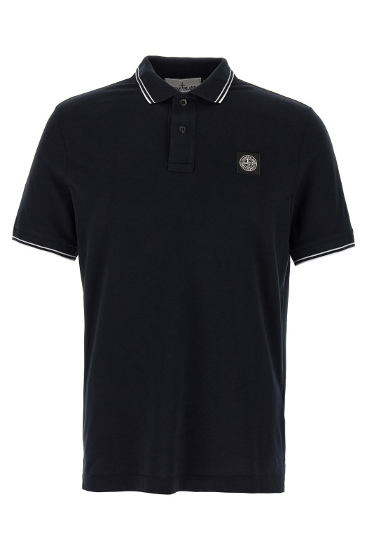 Поло з логотипом, синє STONE ISLAND K2S152200007S0018V0020
