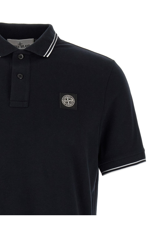 Поло з логотипом, синє STONE ISLAND K2S152200007S0018V0020